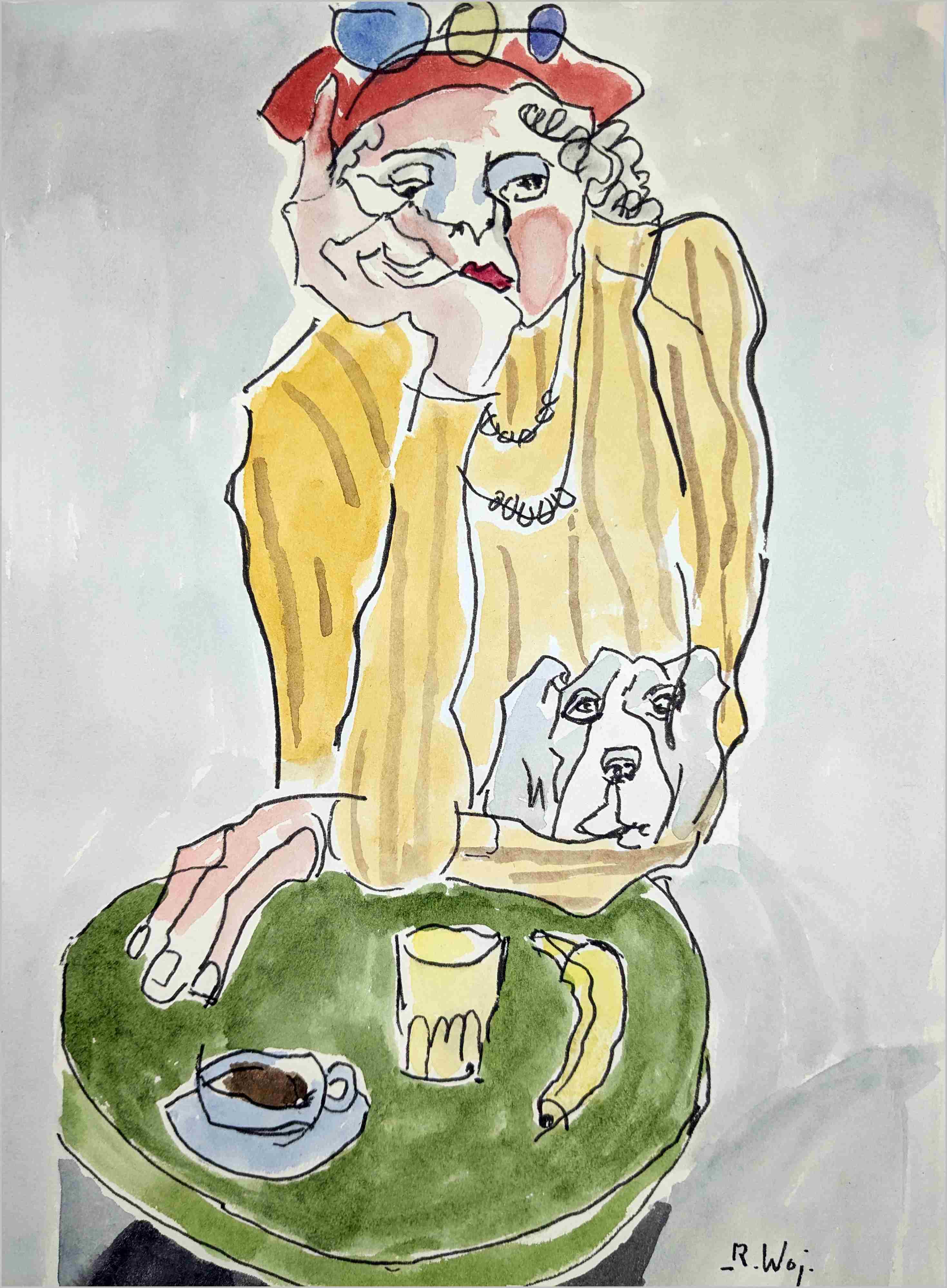  Hund mit Frauchen